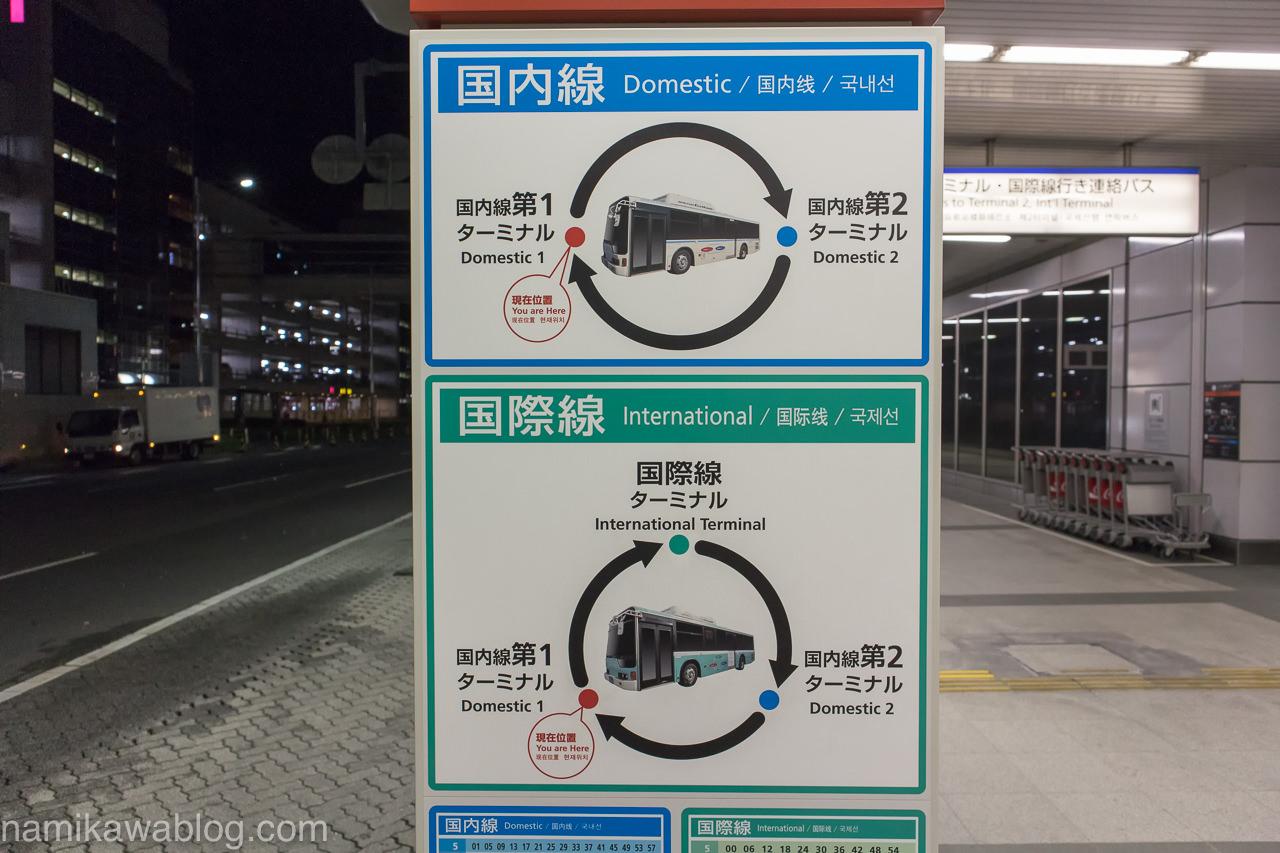 羽田空港無料連絡シャトルバス路線図
